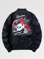 Cargar imagen en el visor de la galería, Bomber Japonés con Estampado de Calavera 'Akuma'