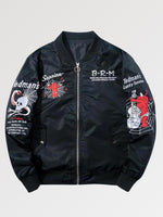 Cargar imagen en el visor de la galería, Bomber Japonés con Estampado de Calavera 'Akuma'
