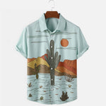 Cargar imagen en el visor de la galería, Camisa de Verano Estampado Cactus 'Kakutasu'