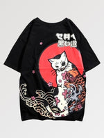 Cargar imagen en el visor de la galería, Camiseta Gato & Carpa Koi 'Konbo'