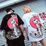 Cargar imagen en el visor de la galería, Camiseta Gato & Carpa Koi 'Konbo'