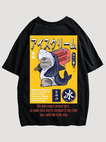 Cargar imagen en el visor de la galería, Camiseta Japonesa Gato Tiburón 'Oishii'