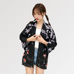 Cargar imagen en el visor de la galería, Chaqueta Kimono Estampado Cerezo Japonés 'Yaeyama'