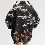 Cargar imagen en el visor de la galería, Chaqueta Kimono Estampado Cerezo Japonés 'Yaeyama'
