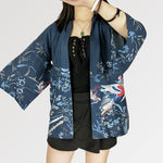 Cargar imagen en el visor de la galería, Chaqueta Kimono Mujer Estampado Floral 'Nansei'