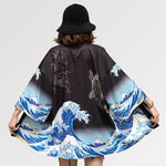 Cargar imagen en el visor de la galería, Chaqueta Kimono Mujer Ola de Kanagawa 'Eightman'