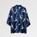 Cargar imagen en el visor de la galería, Chaqueta Kimono Mujer Torbellino Azul 'Danshoku'