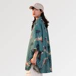 Cargar imagen en el visor de la galería, Chaqueta Kimono Mujer Verde Turquesa 'Ussei Wa'