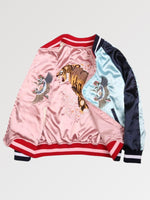 Cargar imagen en el visor de la galería, Chaqueta Sukajan Reversible Azul y Rosa 'Kawagoe'