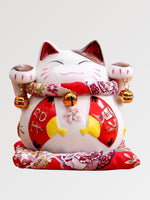 Cargar imagen en el visor de la galería, Hucha Maneki-Neko 'Ábaco y Abanico'