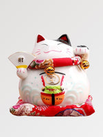 Cargar imagen en el visor de la galería, Hucha Maneki-Neko 'Pequeño Abanico'