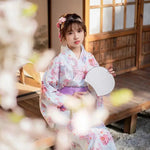 Cargar imagen en el visor de la galería, Kimono con Motivos Japoneses para Mujer 'Toyooka'