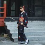 Cargar imagen en el visor de la galería, Kimono Estampado Japonés Mujer 'Gozaisho'