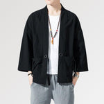 Cargar imagen en el visor de la galería, Kimono Negro Hombre