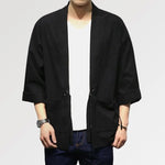 Cargar imagen en el visor de la galería, Kimono Negro Hombre