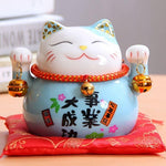 Cargar imagen en el visor de la galería, Maneki-Neko Hucha Azul