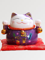Cargar imagen en el visor de la galería, Maneki-Neko Hucha Violeta