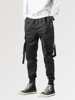 Cargar imagen en el visor de la galería, Pantalón con Correas Streetwear Negro 'Omura'