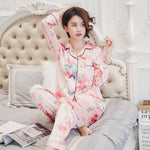 Cargar imagen en el visor de la galería, Pijama Japonés de Seda Rosa