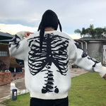 Cargar imagen en el visor de la galería, Jersey Japonés Estampado Esqueleto 'Shi'