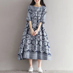 Cargar imagen en el visor de la galería, Vestido con Estampado Japonés 'Yuriko'