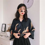Cargar imagen en el visor de la galería, Blusa Mujer Estampado Grullas Japonesas 'Etajima'
