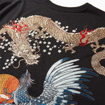 Cargar imagen en el visor de la galería, Camiseta Japonesa Bordada 'Dragón'
