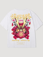Cargar imagen en el visor de la galería, Camiseta Japonesa Daruma 'Lucky Charm'
