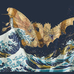 Cargar imagen en el visor de la galería, Camiseta Japonesa Gold Dragon 'Arigato'
