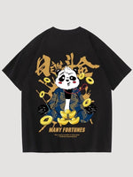 Cargar imagen en el visor de la galería, Camiseta Japonesa Panda 'Many Fortunes'
