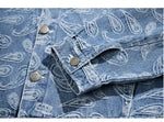 Cargar imagen en el visor de la galería, Cazadora Vaquera Azul Estampado Paisley 'Shigeaki'
