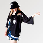 Cargar imagen en el visor de la galería, Chaqueta Kimono Carpa de Kanagawa 'Anpanman'
