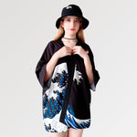 Cargar imagen en el visor de la galería, Chaqueta Kimono Carpa de Kanagawa 'Anpanman'
