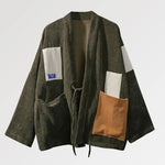 Cargar imagen en el visor de la galería, Chaqueta Kimono de Terciopelo 'Gurinkaki'
