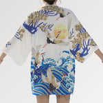 Cargar imagen en el visor de la galería, Chaqueta Kimono Estampado Luz de Luna 'Satsunan'
