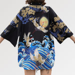 Cargar imagen en el visor de la galería, Chaqueta Kimono Estampado Luz de Luna 'Satsunan'
