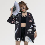 Cargar imagen en el visor de la galería, Chaqueta Kimono Grullas Japonesas 'Ogon Bat'
