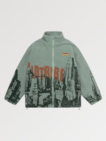 Cargar imagen en el visor de la galería, Chaqueta Polar Estampado Building 'Yongin'

