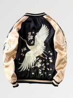 Cargar imagen en el visor de la galería, Chaqueta Sukajan Grulla Japonesa 'Enoshima'
