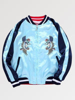 Cargar imagen en el visor de la galería, Chaqueta Sukajan Reversible Azul y Rosa 'Kawagoe'

