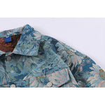 Cargar imagen en el visor de la galería, Chaqueta Vaquera Azul Estampado Floral 'Koyuki'
