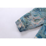 Cargar imagen en el visor de la galería, Chaqueta Vaquera Azul Estampado Floral 'Koyuki'
