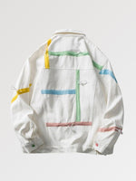 Cargar imagen en el visor de la galería, Chaqueta Vaquera Blanca Minimalista 'Hisamoto'
