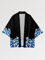 Cargar imagen en el visor de la galería, Conjunto Kimono Corto 'Blue Wave'
