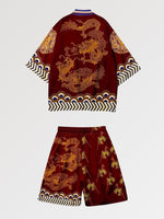 Cargar imagen en el visor de la galería, Conjunto Kimono Short 'Doragon x Bamboo'

