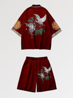 Cargar imagen en el visor de la galería, Conjunto Kimono Short 'Rojo'
