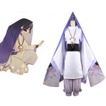 Cargar imagen en el visor de la galería, Cosplay Scaramouche Genshin Impact blanco y morado
