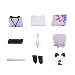 Cargar imagen en el visor de la galería, Cosplay Scaramouche Genshin Impact blanco y morado
