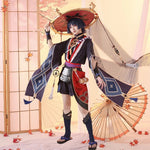 Cargar imagen en el visor de la galería, Cosplay Scaramouche Genshin Impact negro
