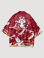 Cargar imagen en el visor de la galería, Haori Japonés 'Kitsune'
